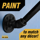 24 in. Wall Mounted Clothing Rack with Wood Shelf, Sunset Cedar