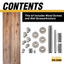 36 in. Wall Mounted Clothing Rack with Wood Shelf, Trail Brown