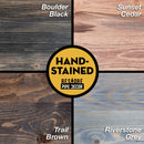 36 in. Wall Mounted Clothing Rack with Wood Shelf, Trail Brown