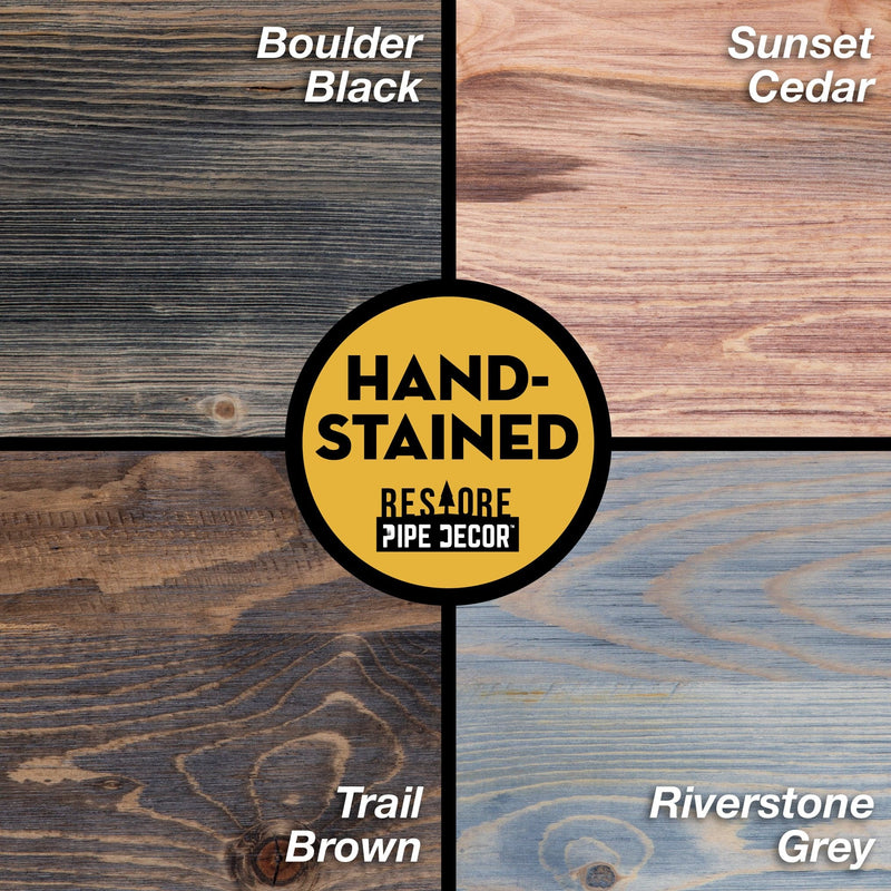 24 in. Wall Mounted Clothing Rack with Wood Shelf, Sunset Cedar