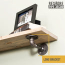 RESTORE Driftwood Tan 24 in. Shelves with L-Shaped Brackets by PIPE DECOR