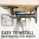 RESTORE Driftwood Tan 24 in. Shelves with L-Shaped Brackets