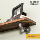 RESTORE Sunset Brown 24 in. Shelves with L-Shaped Brackets by PIPE DECOR