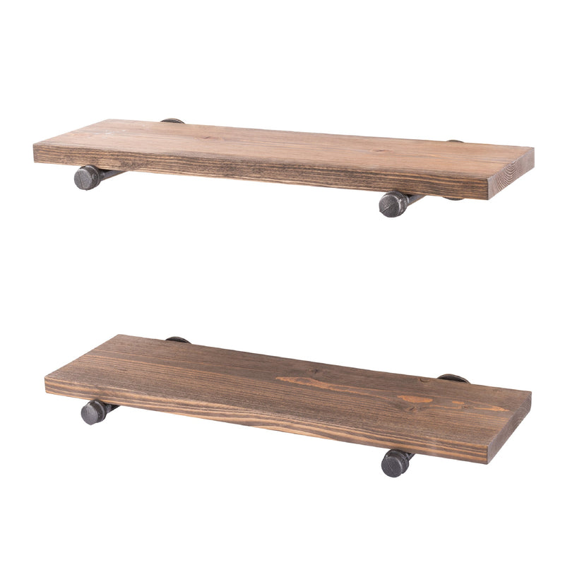 RESTORE Sunset Brown 24 in. Shelves with Straight Brackets