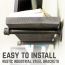RESTORE Riverstone Grey 24 in. Shelves with Straight Brackets by PIPE DECOR