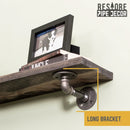 RESTORE Boulder Black 36 in. Shelves with L-Shaped Brackets by PIPE DECOR