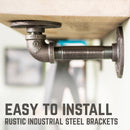 RESTORE Driftwood Tan 36 in. Shelves with L-Shaped Brackets