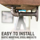 RESTORE Autumn Brown 36 in. Shelves with L-Shaped Brackets