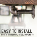 RESTORE Trail Brown 36 in. Shelves with L-Shaped Brackets