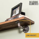 RESTORE Sunset Brown 36 in. Shelves with L-Shaped Brackets