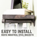 RESTORE Boulder Black 36 in. Shelves with Straight Brackets