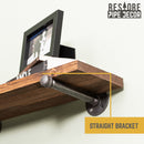RESTORE Autumn Brown 36 in. Shelves with Straight Brackets