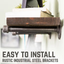 RESTORE Trail Brown 36 in. Shelves with Straight Brackets