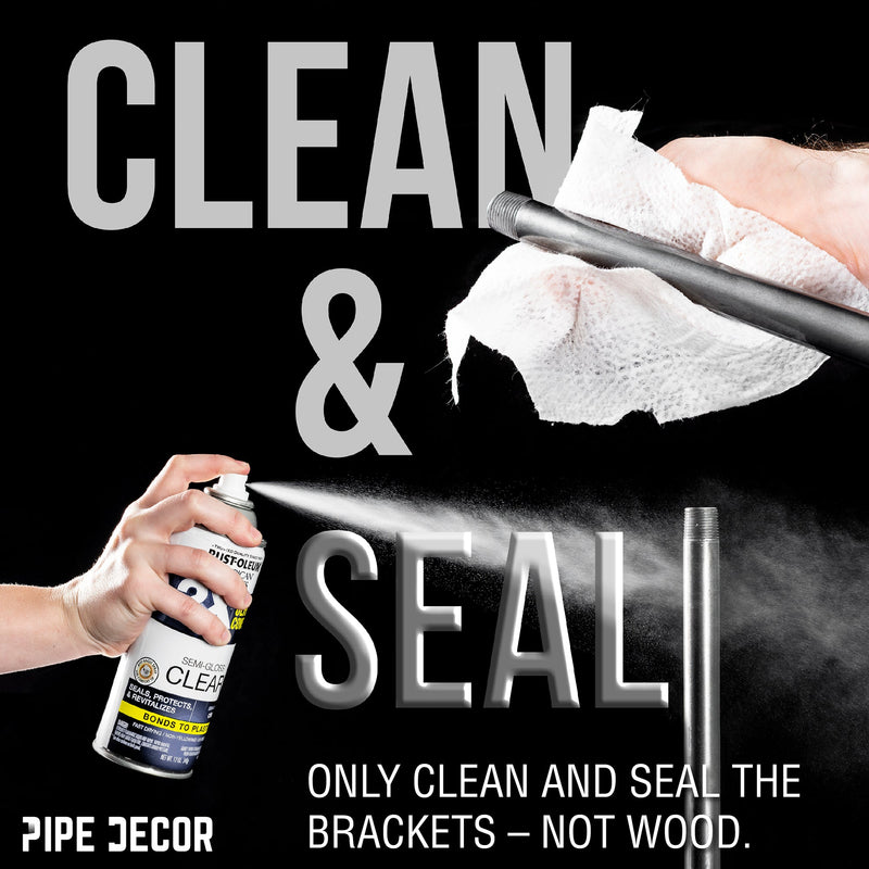 RESTORE Riverstone Grey 36 in. Shelves with Straight Brackets