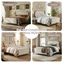 King Size Upholstered Platform Bed with Button Tufted Headboard by HouseOfZazla