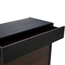 Modern Extendable & Rotating Cabinet With Drawer And Flip Doors For Versatile Storage - Black / Dark Walnut by HouseOfZazla