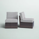 Armless Patio Chair With Cushions by HouseOfZazla