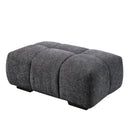 Chosen - Chenille Ottoman - Gray by HouseOfZazla