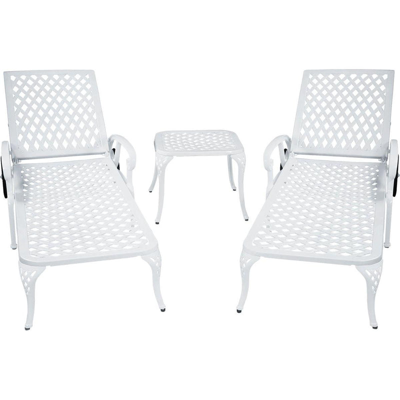 Aluminium Cast lounge chair 1pcs white