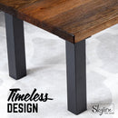 12 in. Skyline Matte Black Square Metal High-Rise Coffee Table Legs - 4 Pack by PIPE DECOR