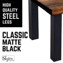 12 in. Skyline Matte Black Square Metal High-Rise Coffee Table Legs - 4 Pack by PIPE DECOR