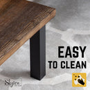 12 in. Skyline Matte Black Square Metal High-Rise Coffee Table Legs - 4 Pack