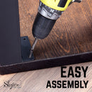 12 in. Skyline Matte Black Square Metal High-Rise Coffee Table Legs - 4 Pack