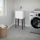 Katy Compact Utility Sink with Metal Legs for Laundry Room by HouseOfZazla