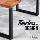 18 in. Skyline Matte Black Square Metal Landscape Coffee or End Table Legs - 2 Pack