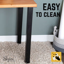 28 in. Skyline Matte Black Square Metal High-Rise Dining or Desk Table Legs - 4 Pack