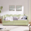Gingham Daybed With USB Charging Port, Wave-Shaped Design by HouseOfZazla