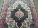 4' X 5' Antique Handmade India Floral Oriental Wool Rug Brown Vegetable Dyes