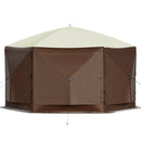 Camping Gazebo Tent, 10'x10', 6-Sided Pop-up Canopy Screen Tent by HouseOfZazla