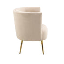 Accent Chair, leisure single chair with Golden feet