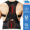 Unisex Posture Corrector Support Magnetic Lumbar Back Posture Support Belt Adjustable Upper Back Braces Clavicle Shoulder Brace Belt Pain Relief Thera