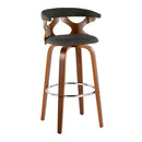 Gardenia - Mid Century Modern Fixed Height Barstool With Swivel With Round Footrest (Set of 2) by HouseOfZazla
