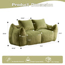 Giant Bean Bag Couch, Ultra Soft Fluffy Loveseat For Living Room by Unique Piece Furniture