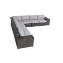 Rattan Sectional Sofa Set With Cushions by HouseOfZazla