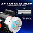 1HP Electric Motor 1725 RPM AC 115V/230V by HouseOfZazla