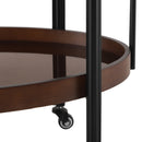 Oval 2 Shelf Dark Kitchen Cart by HouseOfZazla