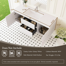 60" Floating Bathroom Vanity with Sink and Wall-Mounted Storage Cabinet by HouseOfZazla