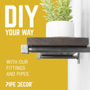 1/2 in. Black Square Cap by PIPE DECOR