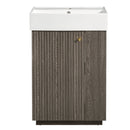 Bathroom Vanity With Sink, Freestanding Wood Grain Cabinet With Storage by HouseOfZazla