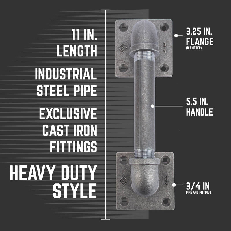 3/4 in. Square Barn Door Handle - 11 in. L