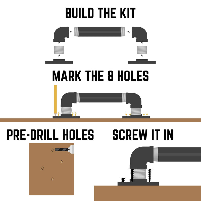 3/4 in. Square Barn Door Handle - 11 in. L