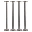 3/4 in. x 18 in. Square Flange Pipe Table Legs - 4 Pack