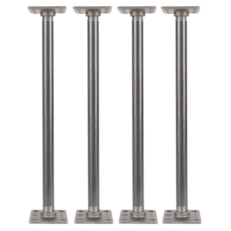 3/4 in. x 18 in. Square Flange Pipe Table Legs - 4 Pack