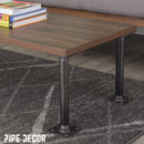 3/4 in. x 18 in. Square Flange Pipe Table Legs - 4 Pack