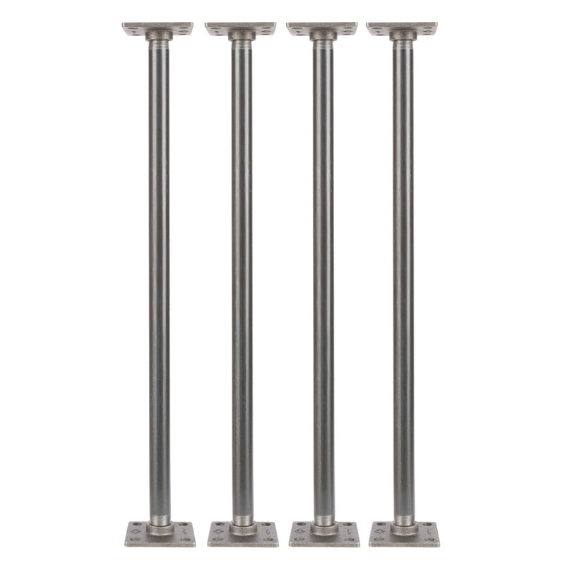 3/4 in. x 24 in. Square Flange Pipe Table Legs - 4 Pack