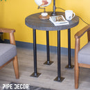 3/4 in. x 24 in. Square Flange Pipe Table Legs - 4 Pack